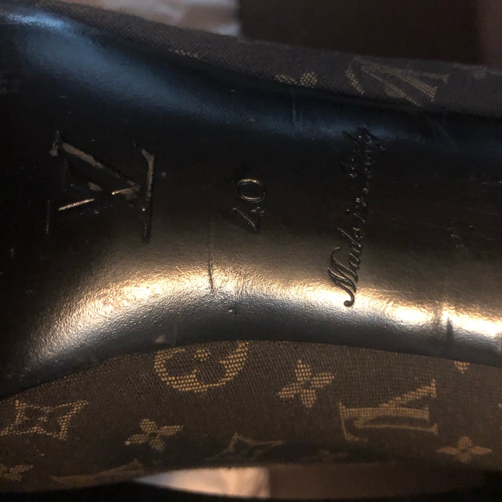 Louis Vuitton heels brown monogram
